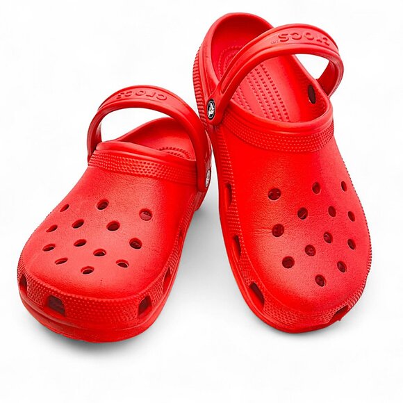 Crocs Red Pepper Classic Adult Clogs 9M 11W Sandal Shoes - Picture 1 of 8